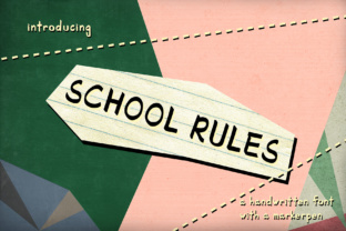 School Rules: A Handwritten Font That Commands Attention in Digital Campaigns