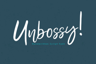 Unbossy Font: A Handwritten Script for Crafters and Small Shop Owners