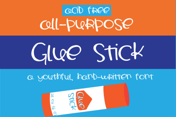 ZP Glue Stick: A Whimsical Font for Handmade Labels and Shop Branding